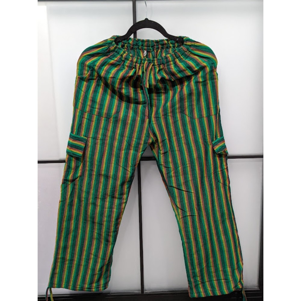 Unisex Handmade Boho Hippie Baggie lightweight stretch waist Trousers Sm…